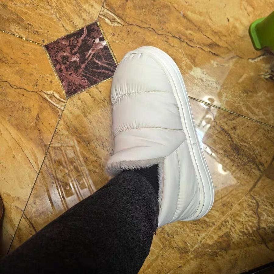 Fashion Men's Women Cotton Slippers Winter Plush Warm Slippers Non Slip Couple Home Cotton Slippers Winter Thick Furry Plush Ankle Boots
