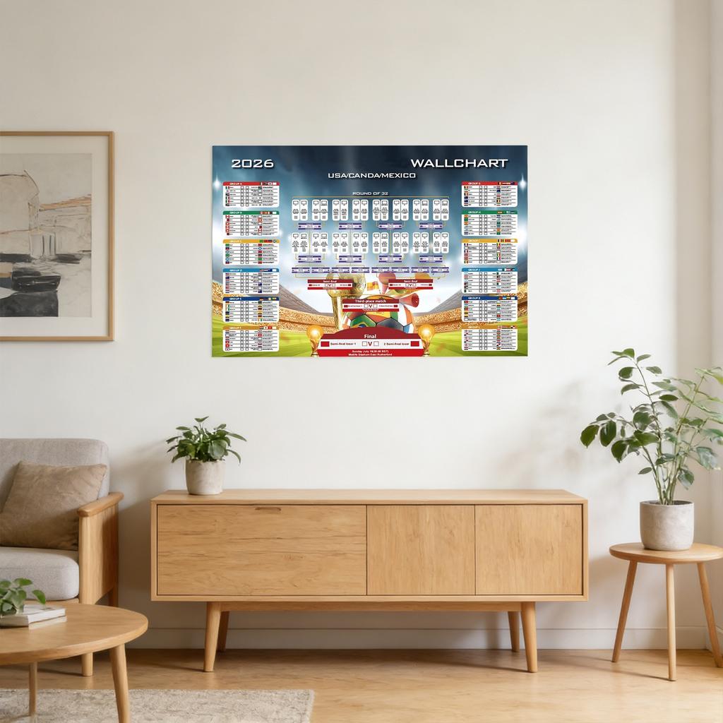 Football Fans 2026 Poster, Tournaments Decoration, Gift For Football Fans, Family And Friends, Party Decoration