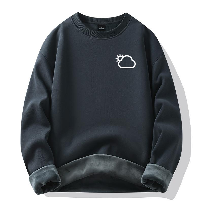 Men's Hoodie Loose Round Neck Sweatshirt Casual Hundred Sweatshirt Trendy Jacket