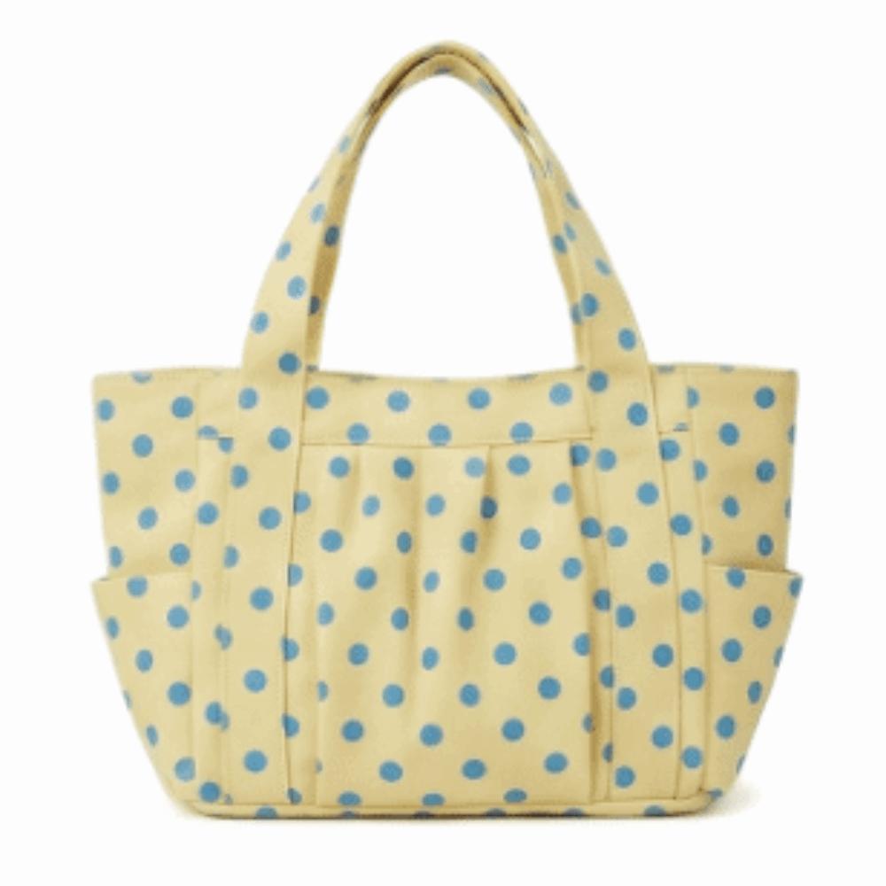 Canvas Polka Dot Shoulder Bag Sweet Handbag Versatile Tote Bag Women