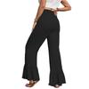 Women's Summer Trousers Pleated High Waist Ruffle Pants Loose Casual Holiday Beach Yoga Pants