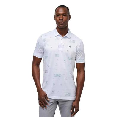 Travis Mathew Tiki Mapes Print Short Sleeve Polo