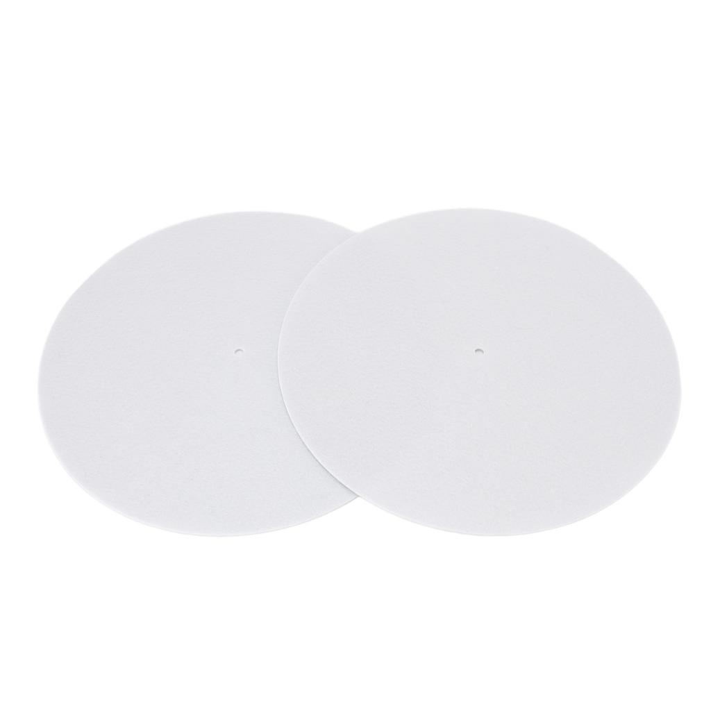 2pcs 12 Inch Platter Mat Felt Anti Static Anti Slip Turntable Pad for Home Record Player