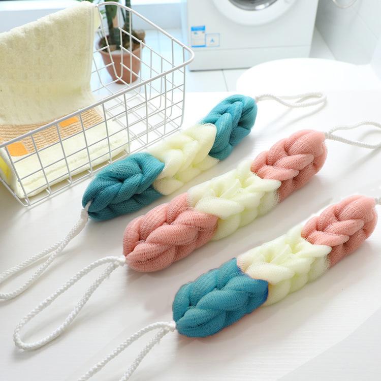 Bathroom Long Strip Bath Flower Adult Pull Back Strip Clean Bath Towel Decontamination Exfoliating Bath Towel Wipe Back Bath Strip