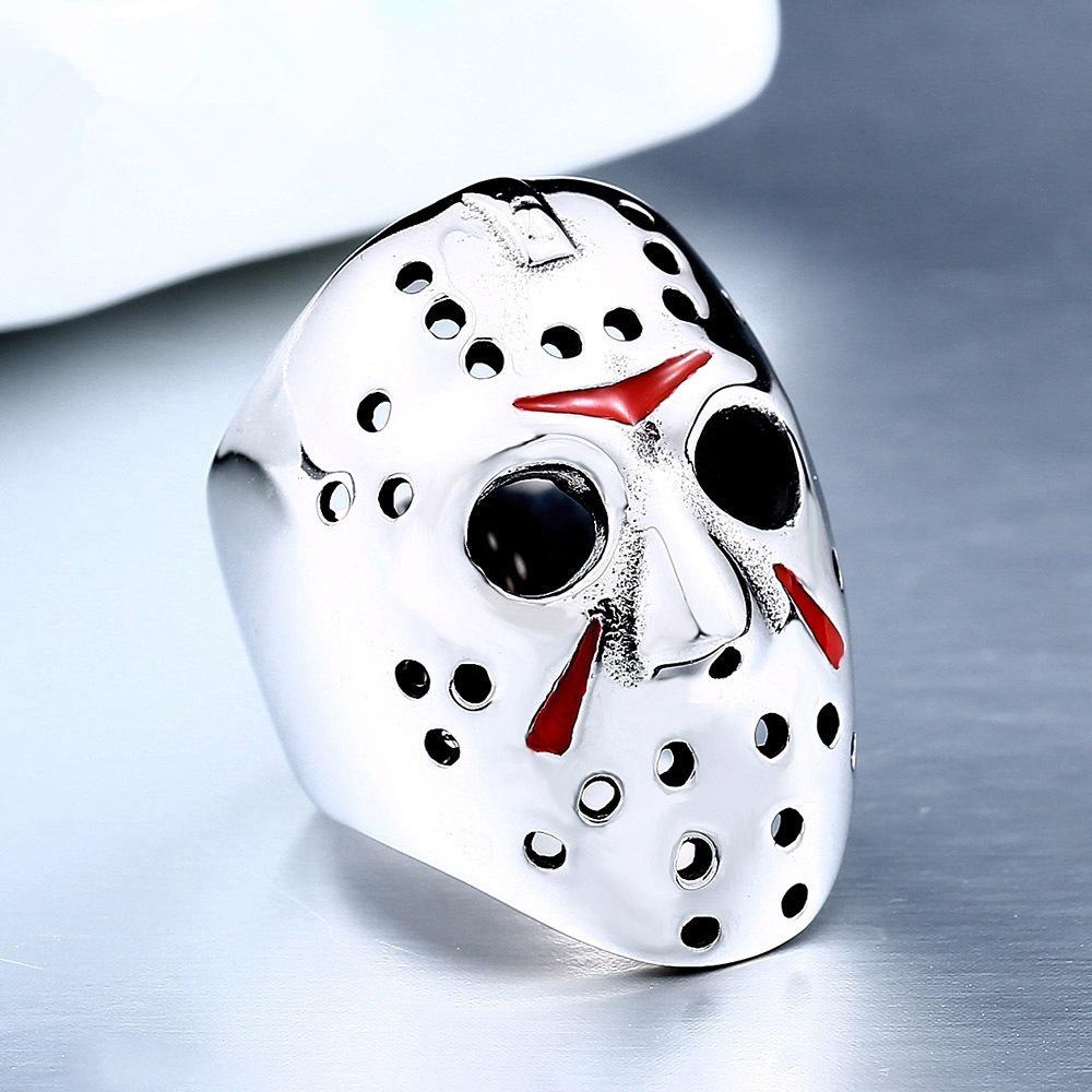 

Fashion Ring Black Friday Jason Mask Men s Ring 13 срібний