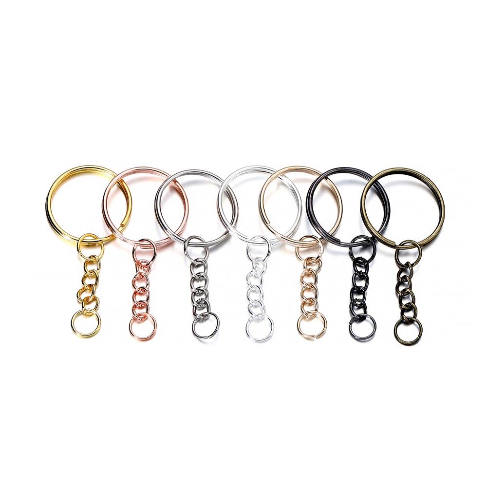 50Pcs/Lot Key Ring Key Chain Round Split Keyfob Keyrings With Jump Ring For Keychain Pendants DIY Jewelry Making Accessories