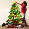 Christmas Tree DIY Soft Christmas Tree with Ornaments and String Light Christma Decorations Santa Claus Xmas Tree