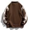 Men's Retro Color Block Half-Zip Sweatshirt with Collar Long Sleeve Loose Fit Casual Pullover