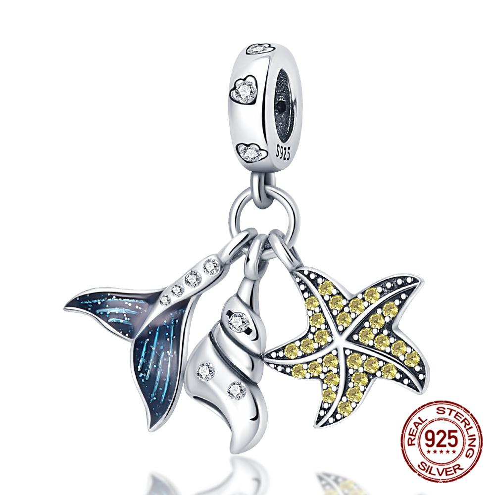 Authentic 100 copper Shell Luminous Bead Charms Crab Octopus Charm Bead Charms Compatible With Authentic Bracelets Do It Yourself Jewellery Making Wo