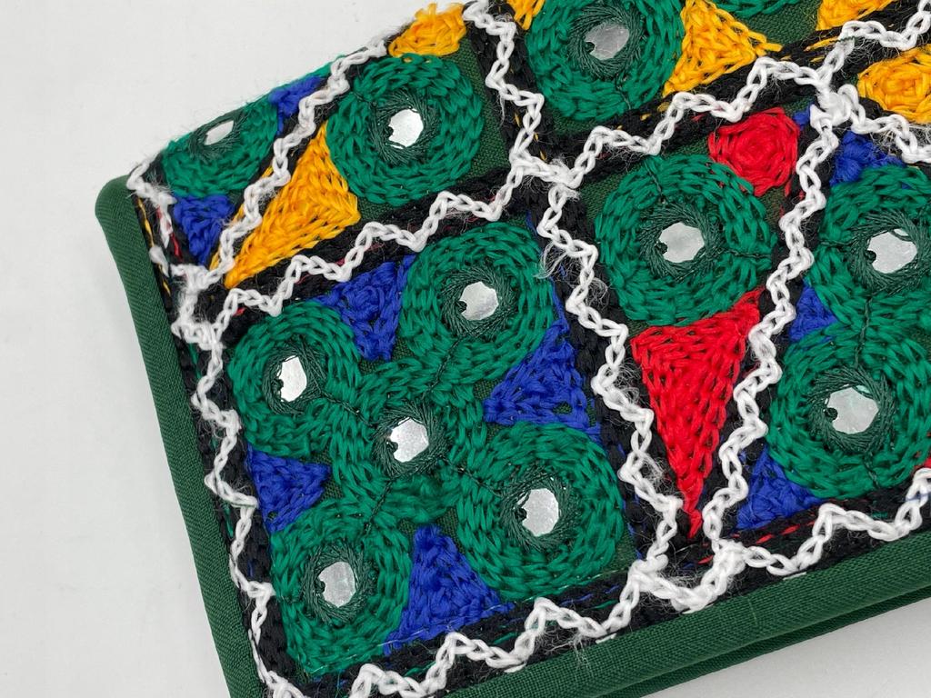 Novahaven clutch wallet green fair trade ethno boho