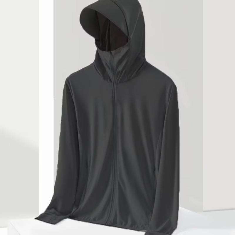 Jiaos UPF50 Sonnenschutzkleidung aus Eisseide: Leicht, Atmungsaktiv, Große Krempe, Unisex, Anti-UV, Ideal zum Angeln.