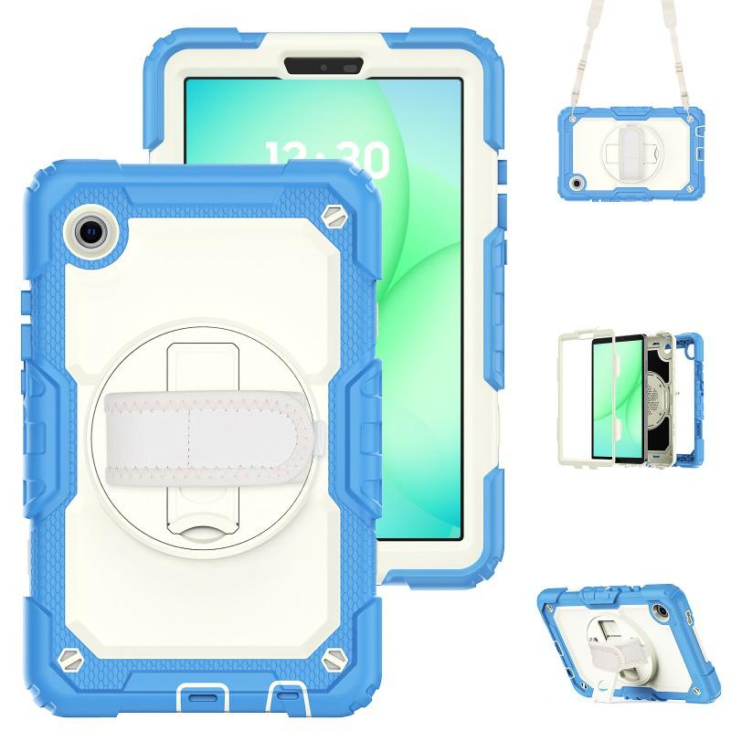 8.7 Inch Tablet Case Galaxy Tab A9 A11 X110 X133 With Silicone Bumper PC Back Shell Hand Strap Kickstand