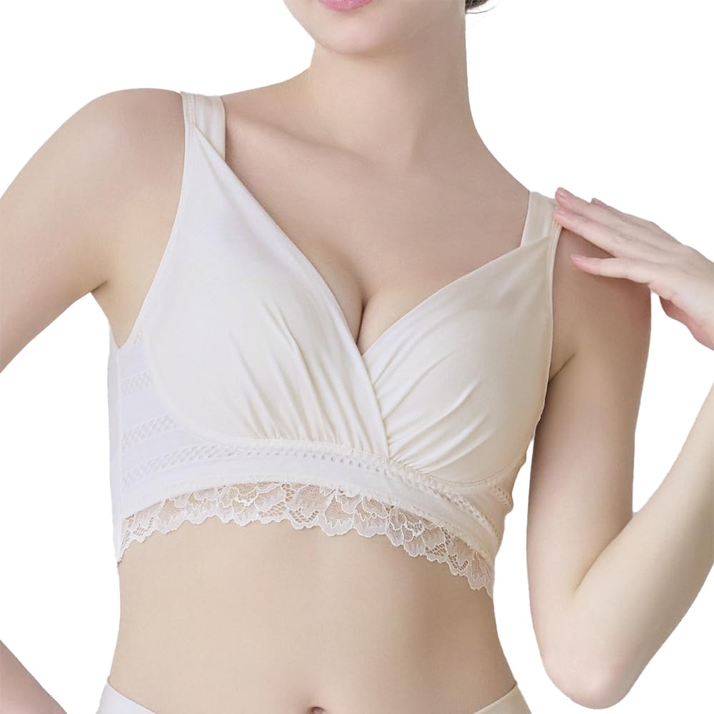 Bradelis New York Wireless Shaping Size L Bra, All-in-One Bra, Ecru,