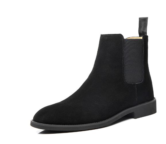 Men's Classic Retro Chelsea Boots Cow Suede Genuine Leather Men British Style Short Ankle Boot Mens Casual Shoes Zapatillas Male