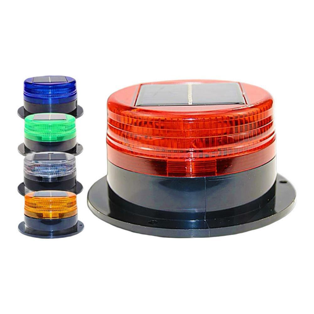 Solar-Powered Warning Flash Beacon Light Magnetic Strobe Light Flashing Emergency Light For Vehicles Waterproof Roadblock Lights