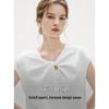 ELLE Women's Sleeveless Twist Knot T-shirt