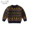 DAVE & BELLA Kids' Fair Isle Knit Pullover Sweater