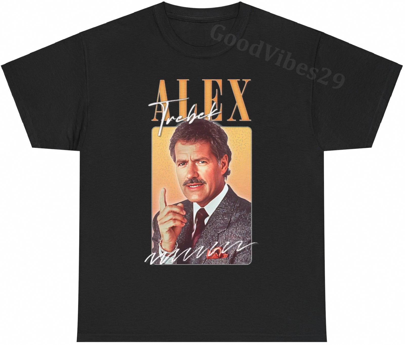 Alex Trebek Jeopardy! Vintage Aesthetic Tribute T-Shirt S-5XL Men Women Unisex S