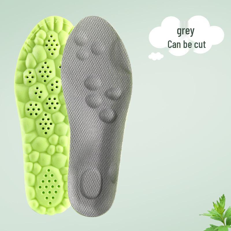 

Детская стелька 4D Cloud Step: Дышащие, Впитывающие пот и Амортизирующие, Обрезаемые для Спортивной Обуви. 29-30 серый