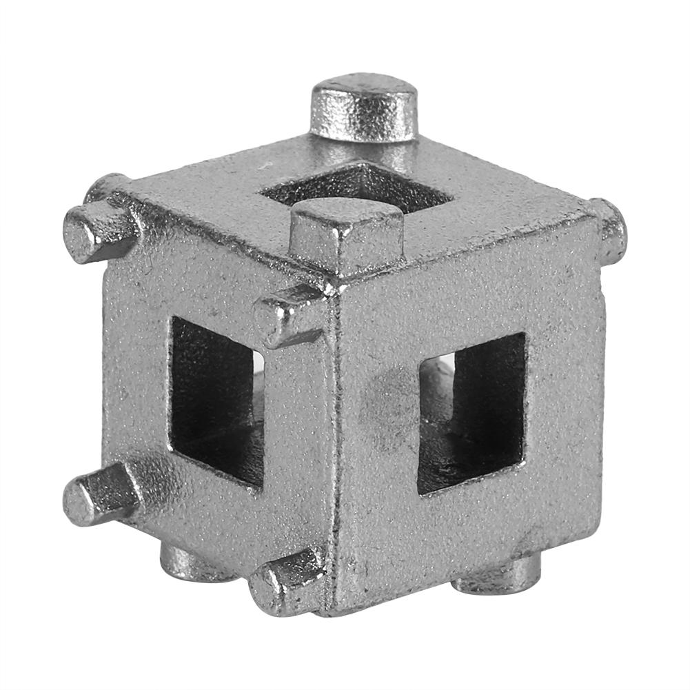 Car Rear Disc Brake Piston Retractor Tool Wind Back Cube Calliper Adaptor Silver