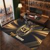 Tappeto in Cristallo Vellutato Personalizzato Boston Bruins, Tappeto Morbido Antiscivolo con Testo Nome Personalizzato per Soggiorno Camera da Letto