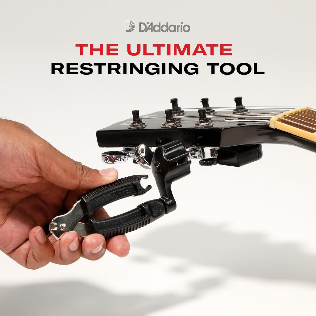 DP0002 Guitar String Winder with Pinch Puller and Nipper Function Compatible with Banjo and D'Addario Pro-Winder (Also Mandolin)