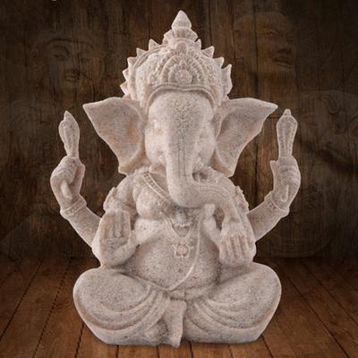 Socha socha hinduistického slona z pískovce Ganéša Buddha Socha Socha Domácí Dekor