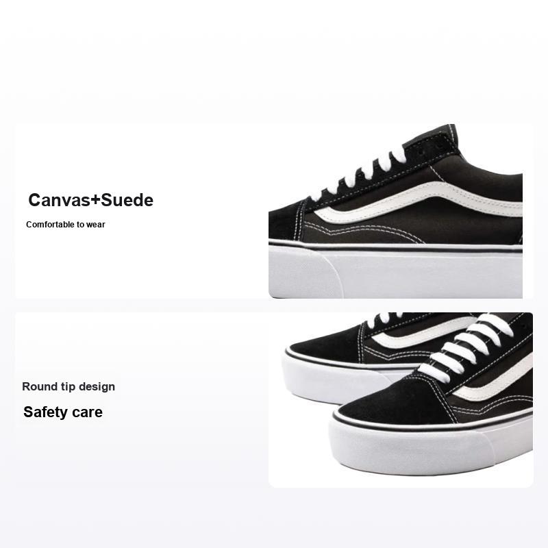 Vans Old School Comfortable Fashion Versatile Shock Absorbing Durable Low Top Casual Shoes Kids Sneaker Black VNOA3B3UY28