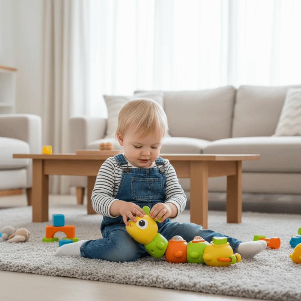 Plastic Animals Twist Toy with Rotating Early Education Baby Busy Board Toys Hand Movements Baby Training Baby Ringing Toy