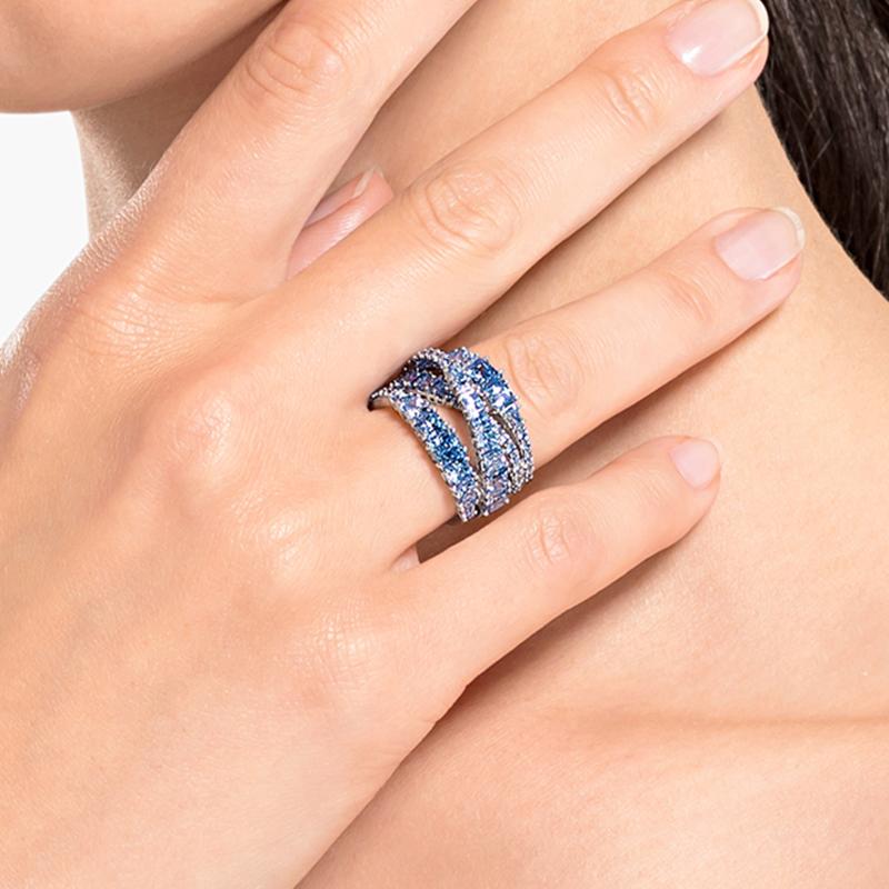 Swarovski Twist Spiral Design 125th Anniversary Edition Crystal Ring Women Ring 5582809