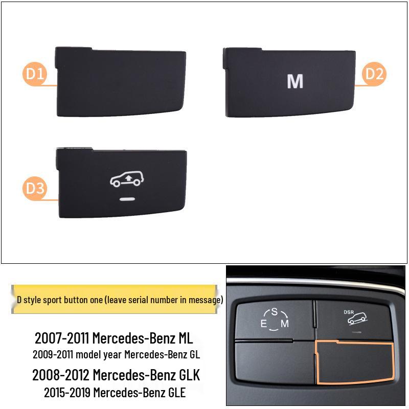 Mercedes ML/GL Class Center Console Sport Button Cover: GLE350 W166 Multifunction.