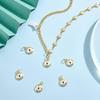 BENECREAT 10Pcs 18K Gold Plated Evil Eye Enamel Charms Flat Round Pendants with Jump Rings for DIY Necklace Bracelet Jewelry Making