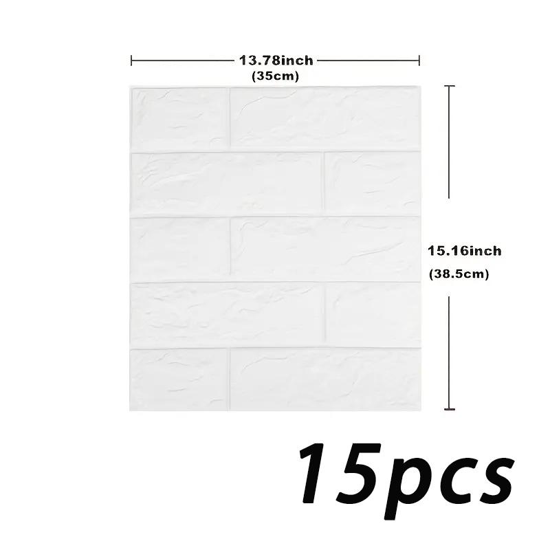 3D anti fouling self-adhesive bedroom retro solid color wall sticker 38.5X35cm waterproof wallpaper