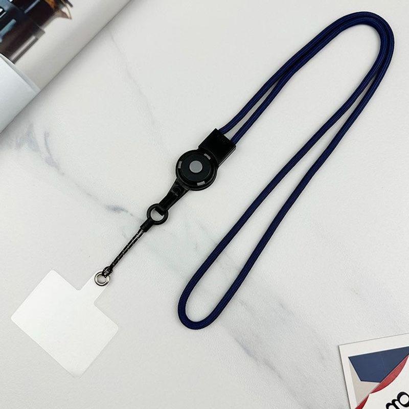 Durable Multi-functional Woven Mobile Phone Lanyard with Detachable Finger Ring and Badge Holder