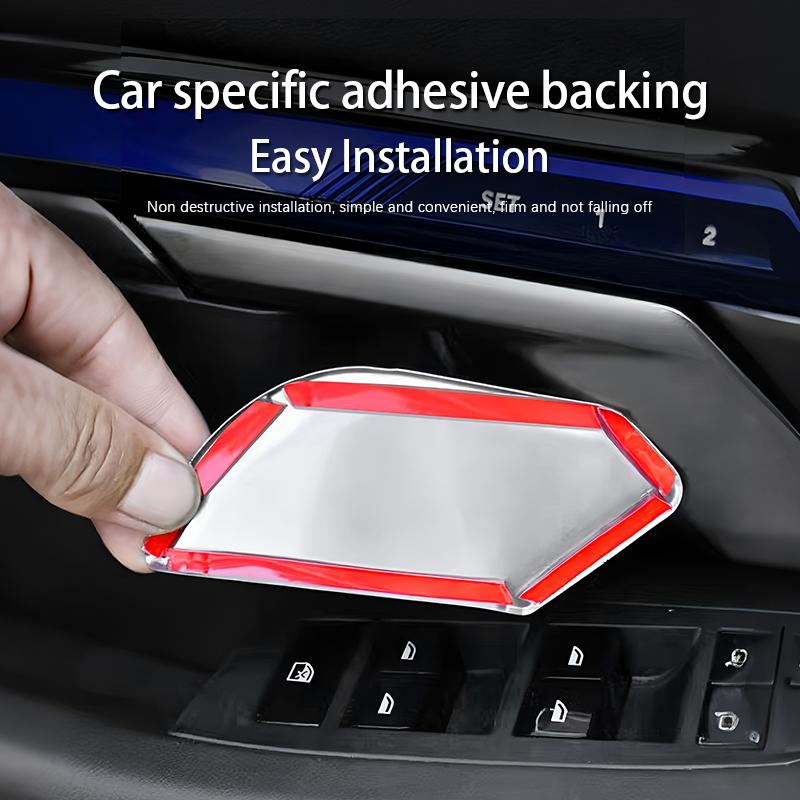 Car Inner Door Bowl Metal Protector Stickers For BMW 3 series 5 series X1 X2 iX1 X5 X6 X7 G05 G06 G07 G20 G28 320i 325i 330i XR1