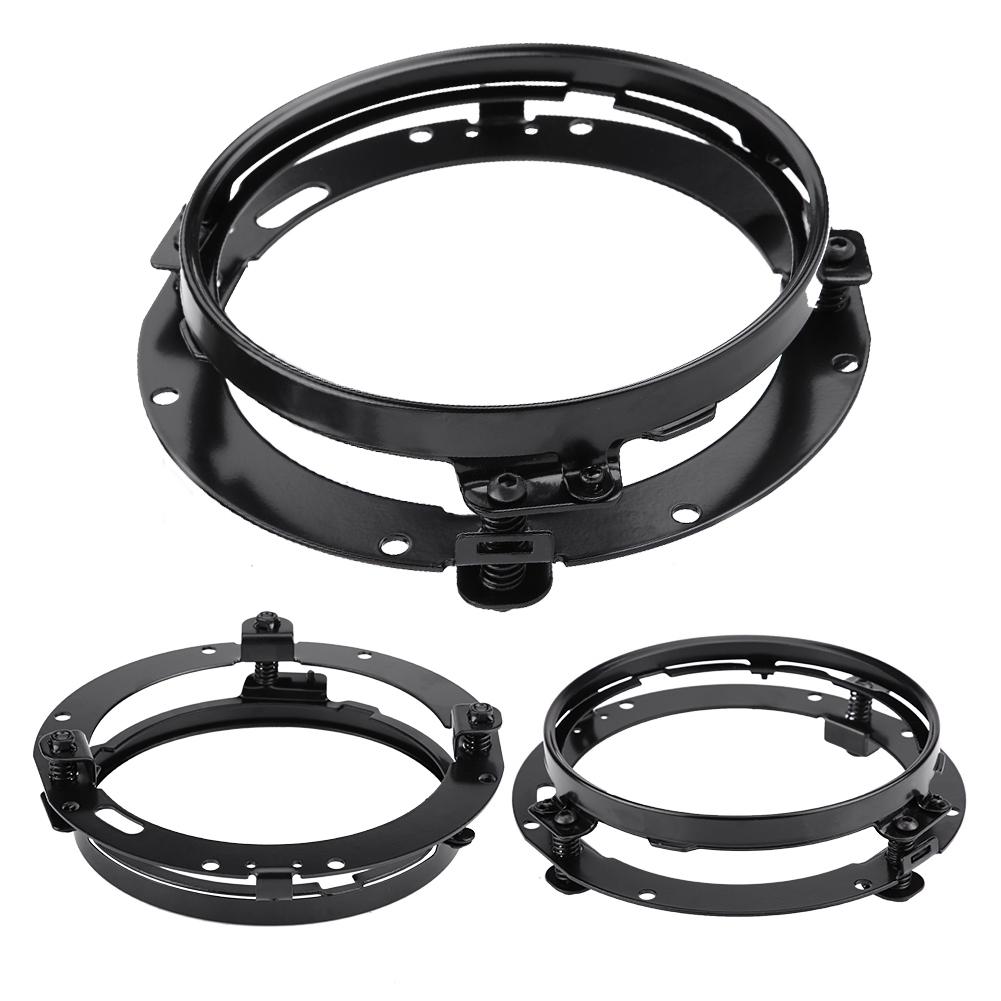 7inch Electroplated Black Headlight Extension Trim Ring Bracket Motorcycle