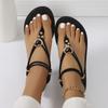 4 Seasons Women Bohemian Style Slip-On Sandals, Anti-Slip Flip Flops Casual Shoes