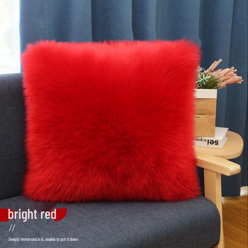 Nordic Long Plush Fur Throw Pillow & Cushion