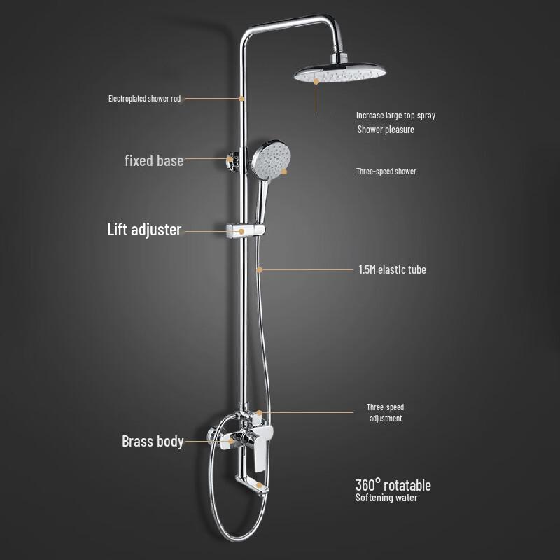 GLBO Pressure Boost Shower Head Set