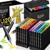Alcohol MARKERS 120 Double-Sided Markers, Pens