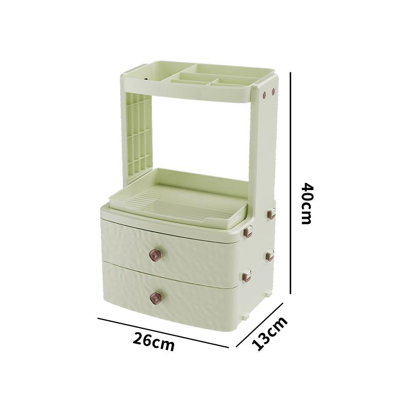 Multi-layer Drawer-type Cosmetics Organizer Makeup Storage Box Dressing Table Dustproof Lipstick Powder Heightened Storage Racks