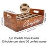 Kraft Paper Wedding Confetti Cone Holder Support Wedding Party Decor Supplies Confetti Cones Stand Box Tray Wedding Paper Cone
