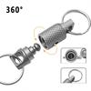 Durable Titaniums Alloy Keychain Accessory With 360 Degree Rotation And Secure Locking Mechanism For Keys