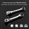 Mini Double Headed Ratchet Wrench 1/4 Inch Drive Socket Screwdriver Bit Driver Quick Release Ratchet Wrench Hand Tools