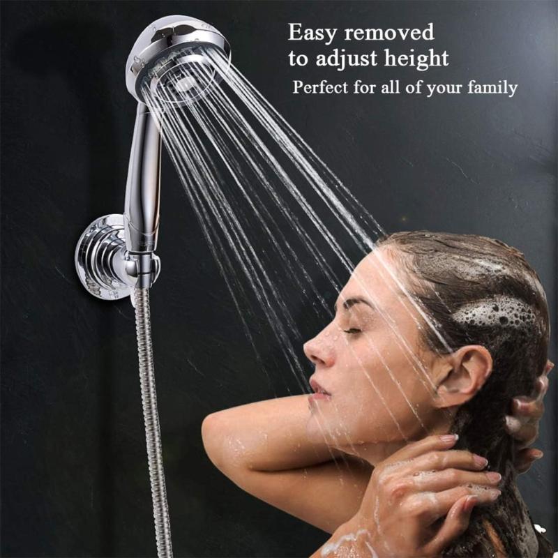 Adjustable Shower Hook Quick Releases Shower Mount For Renters Drillless Adhesive Installation On Smooth Textured Walls