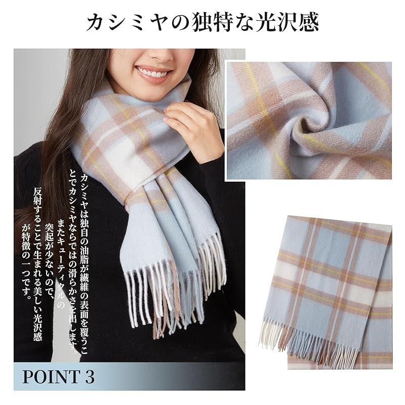 Used [New] [RemeeHi] Cashmere Scarf for Women, Luxury 100% Cashmere, "Trending on Social Media" Cashmere Scarf, Plaid Stole, Large Size, Winter,