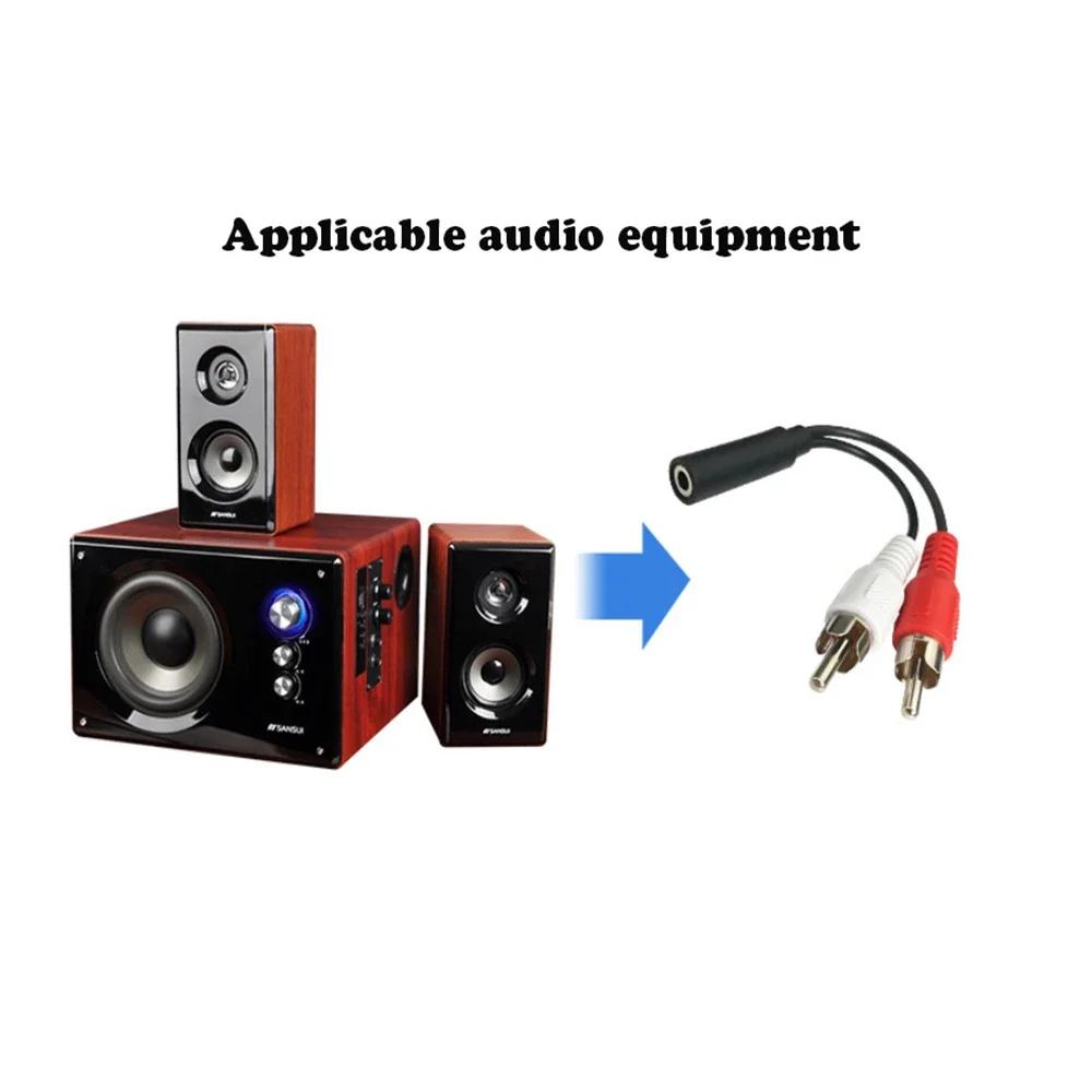 3,5-mm-Klinkenstecker auf 2 Cinch-Buchsen Cinch Stereo Y Audio-Kabel Konverter Adapter Hohe Qualität Großhandel