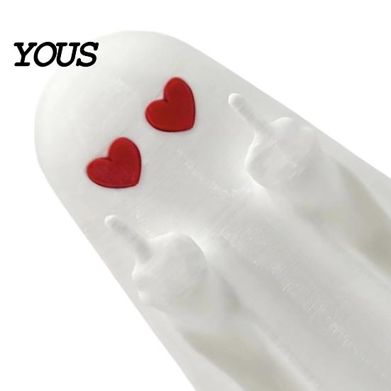 PLA Ghost Sculptures Halloween Figurine, 3D Printed Middle Finger Statue, Spooky Small Statues Ornament for Coffee Table, Shelf, Mantel Desk