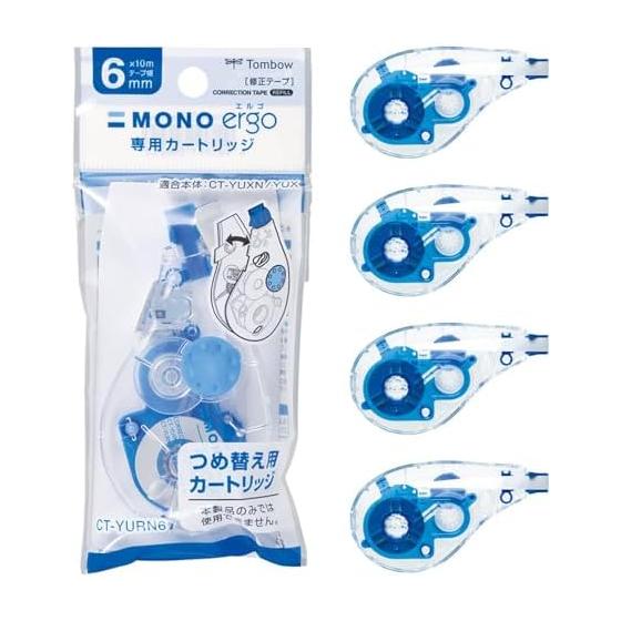 Tombow Pencil Correction Tape MONO Cartridge 6mm (Refill for CT-YUXN6) 5 pieces CT-YURN6-5P