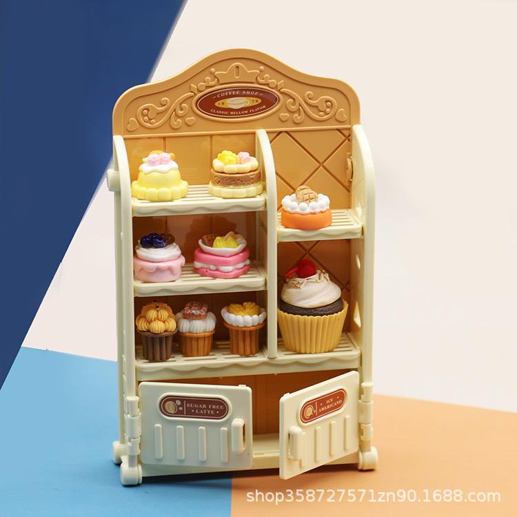 Doullhouse Doll House Dining Rack Simulation Kitchen Furniture Miniature Scene Accessories Model Ornament Toys